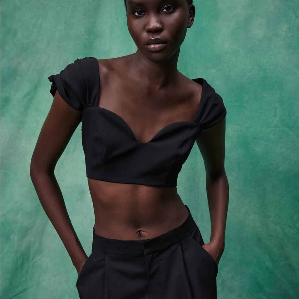 Zara Black Crop Top